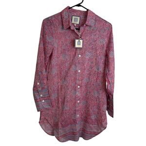 Bell By Alicia Bell Pajama Set Womens XS 2 Piece Long Sleeve Top Shorts SIlk NWT